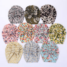 Flower Print baby Turban Hats