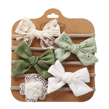 5Pcs/Set Bow Nylon Baby Headband