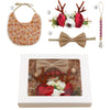 4Pcs/Box Baby Bib Pacifier Chain Headband