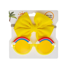 Rainbow Kids Sunglasses With Big Bow Baby Headband Set DP117
