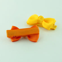 2Pcs/Lot Solid Mini Hair Bows Small Clip