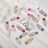 Knit Cotton With Alloy Snap Clip Small Daisy Hair Pin PP184