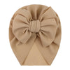 Solid Waffle Fabric Baby Hat Big Bow Topknot Turban