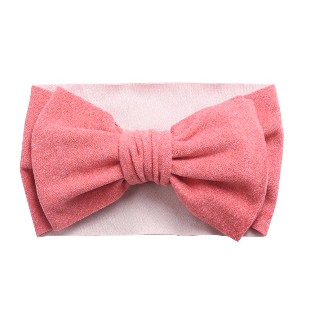 Solid Faux Cashmere Turban Bow Headband