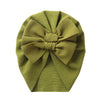Big Solid Double Bow Knot Soft Bullet Polyester Fabric Turban SS111
