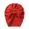 Big Solid Double Bow Knot Soft Bullet Polyester Fabric Turban SS111