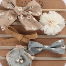 5Pcs/Set Bow Nylon Baby Headband