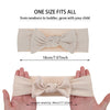 Beige Ribbed Bow Headband KK174